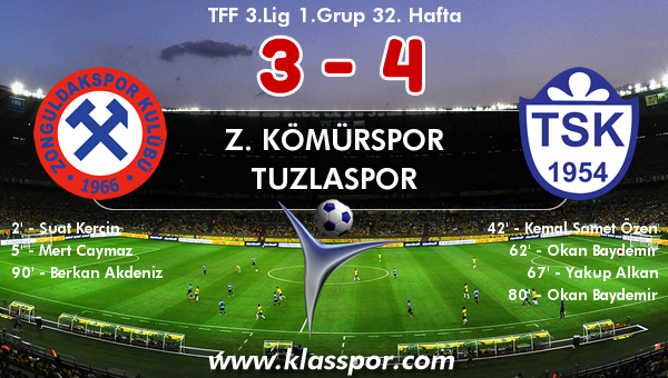 Z. Kömürspor 3 - Tuzlaspor 4