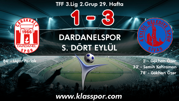 Dardanelspor 1 - S. Dört Eylül 3