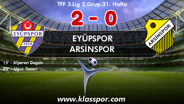 Eyüpspor 2 - Arsinspor 0