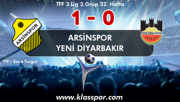 Arsinspor 1 - Yeni Diyarbakır 0