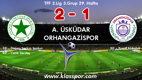 A. Üsküdar 2 - Orhangazispor 1