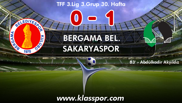 Bergama Bel. 0 - Sakaryaspor 1