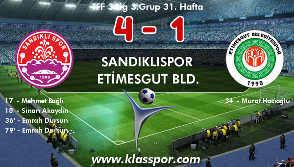 Sandıklıspor 4 - Etimesgut Bld. 1