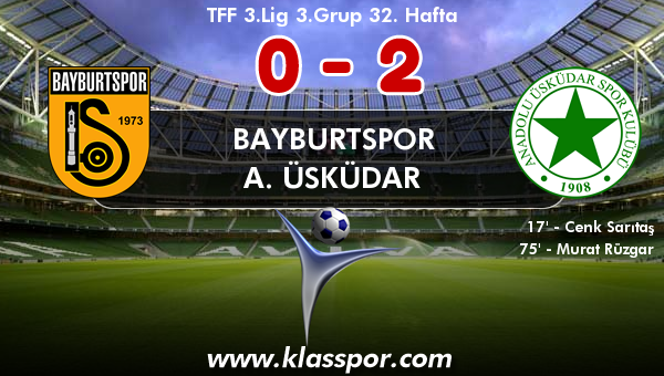 Bayburtspor 0 - A. Üsküdar 2