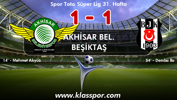 Akhisar Bel. 1 - Beşiktaş 1