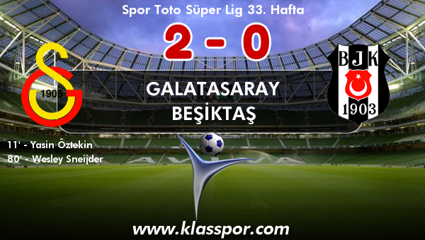 Galatasaray 2 - Beşiktaş 0