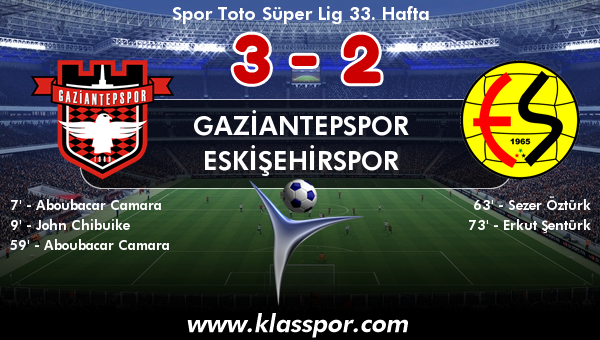 Gaziantepspor 3 - Eskişehirspor 2