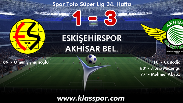Eskişehirspor 1 - Akhisar Bel. 3