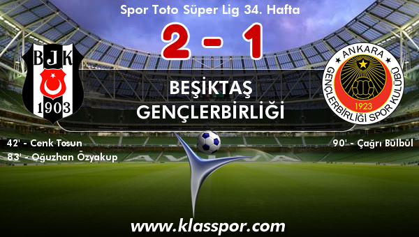 Beşiktaş 2 - Gençlerbirliği 1