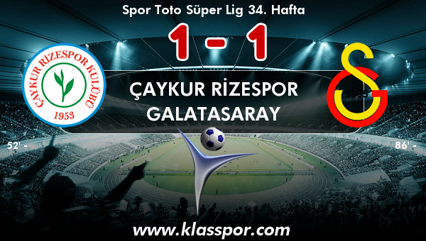 Çaykur Rizespor 1 - Galatasaray 1