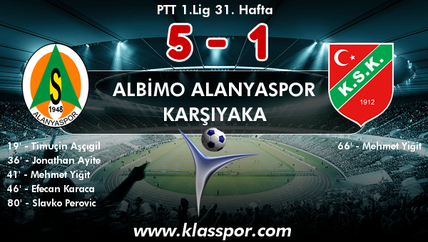 Albimo Alanyaspor 5 - Karşıyaka 1