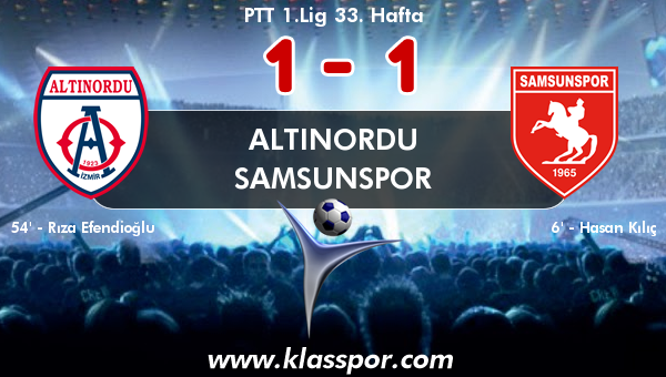 Altınordu 1 - Samsunspor 1