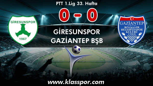 Giresunspor 0 - Gaziantep BŞB 0