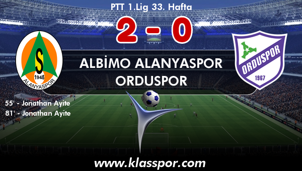 Albimo Alanyaspor 2 - Orduspor 0