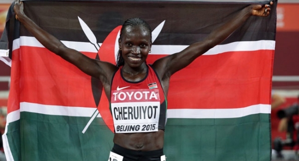 10 bin metrede zafer Cheruiyot'un