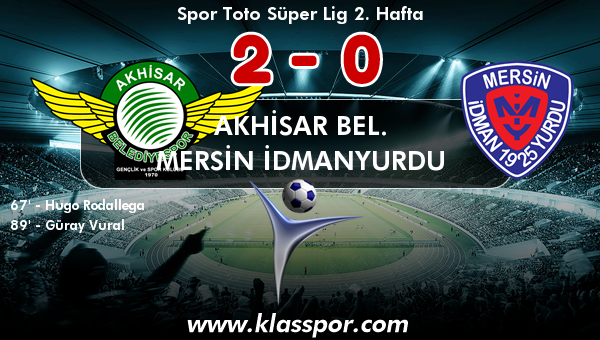 Akhisar Bel. 2 - Mersin İdmanyurdu 0