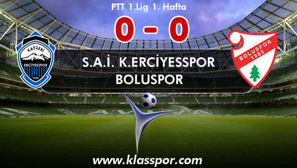 S.A.İ. K.Erciyesspor 0 - Boluspor 0