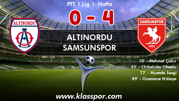 Altınordu 0 - Samsunspor 4