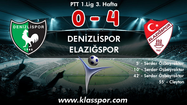 Denizlispor 0 - Elazığspor 4