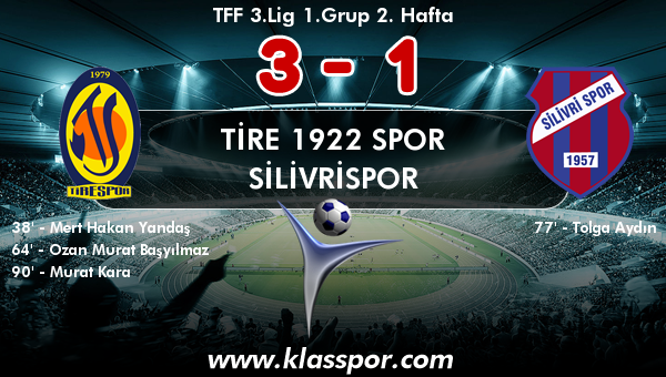 Tire 1922 Spor 3 - Silivrispor 1