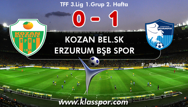 Kozan Bel.SK 0 - Erzurum Bşb Spor 1