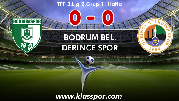 Bodrum Bel. 0 - Derince Spor 0