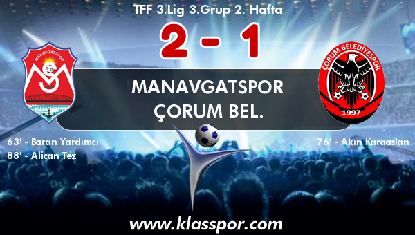 Manavgatspor 2 - Çorum Bel. 1