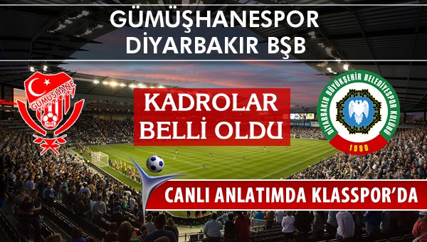 İşte Gümüşhanespor - Amedspor maçında ilk 11'ler