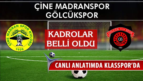 Çine Madranspor - Gölcükspor maç kadroları belli oldu...