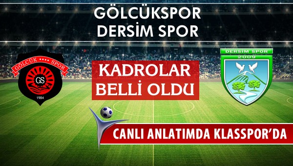 İşte Gölcükspor - Dersim Spor maçında ilk 11'ler