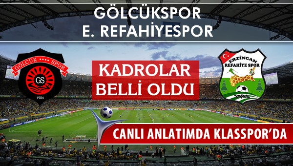 İşte Gölcükspor - E. Refahiyespor maçında ilk 11'ler