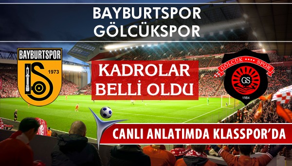 İşte Bayburtspor - Gölcükspor maçında ilk 11'ler