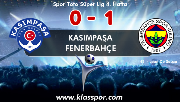 Kasımpaşa 0 - Fenerbahçe 1