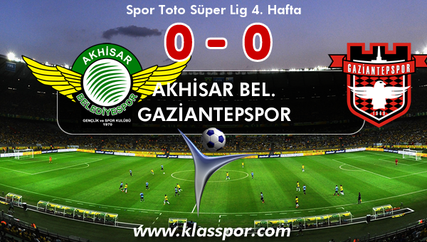 Akhisar Bel. 0 - Gaziantepspor 0