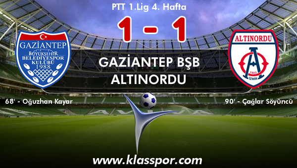 Gaziantep BŞB 1 - Altınordu 1