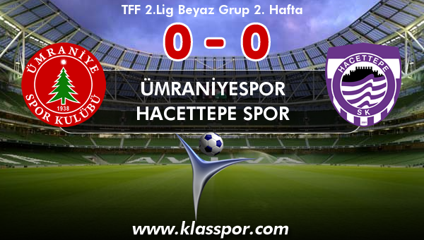 Ümraniyespor 0 - Hacettepe Spor 0