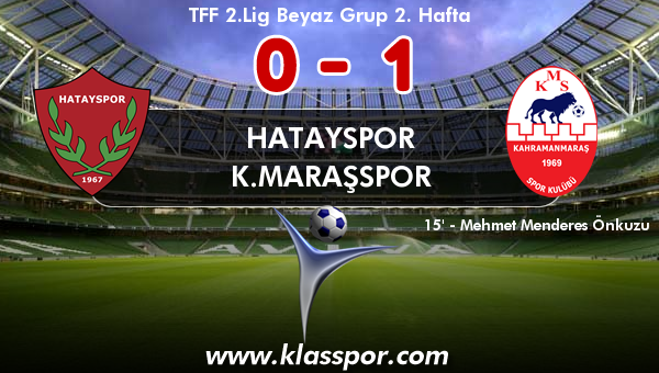 Hatayspor 0 - K.Maraşspor 1