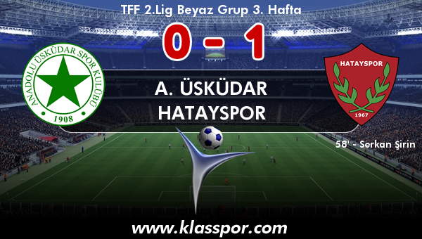 A. Üsküdar 0 - Hatayspor 1