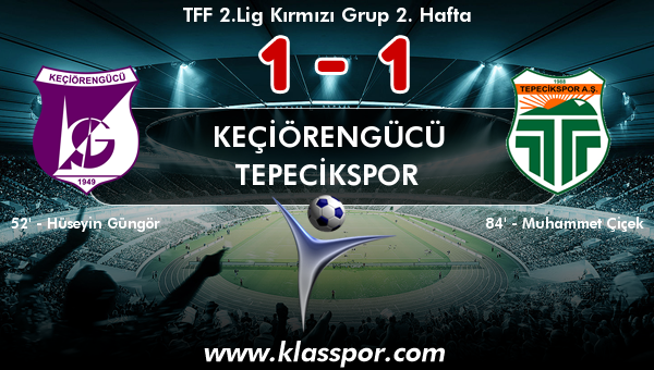 Keçiörengücü 1 - Tepecikspor 1