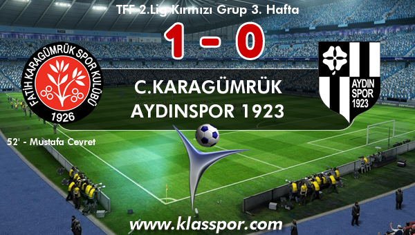 C.Karagümrük 1 - Aydınspor 1923 0