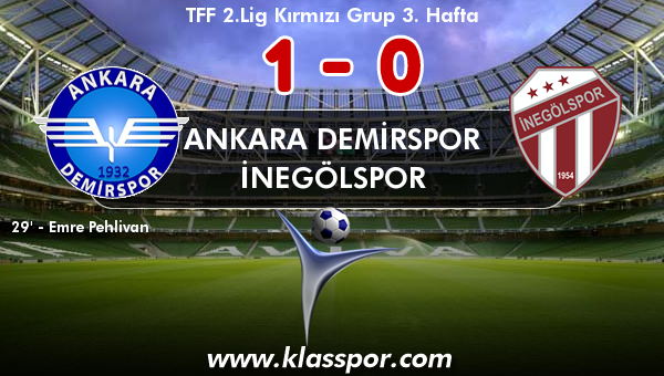 Ankara Demirspor 1 - İnegölspor 0