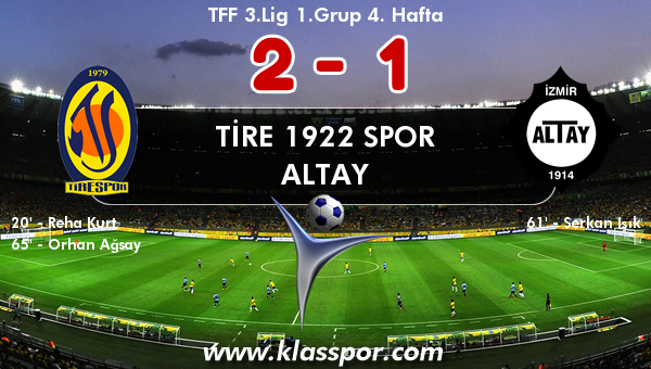 Tire 1922 Spor 2 - Altay 1