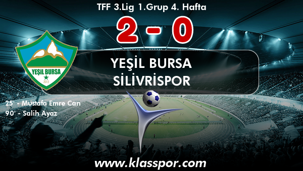 Yeşil Bursa 2 - Silivrispor 0