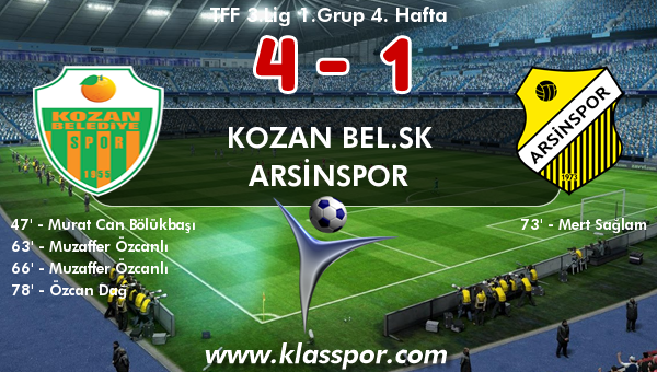 Kozan Bel.SK 4 - Arsinspor 1