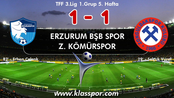 Erzurum Bşb Spor 1 - Z. Kömürspor 1