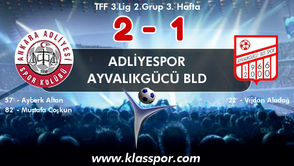 Adliyespor 2 - Ayvalıkgücü Bld 1