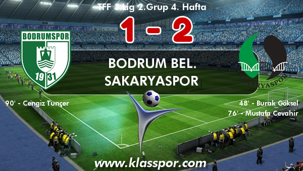 Bodrum Bel. 1 - Sakaryaspor 2