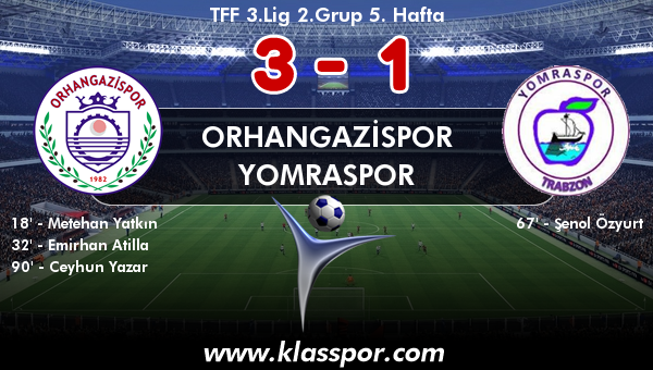 Orhangazispor 3 - Yomraspor 1