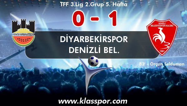 Diyarbekirspor 0 - Denizli Bel. 1