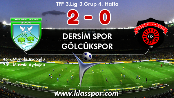 Dersim Spor 2 - Gölcükspor 0